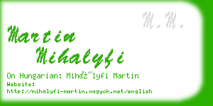 martin mihalyfi business card